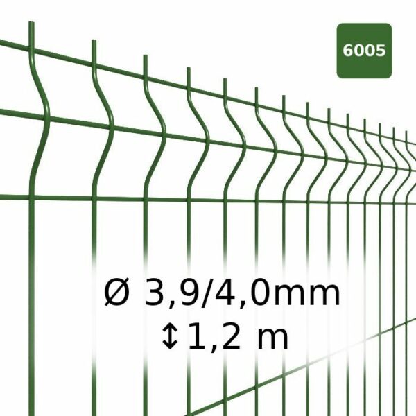 Panel ogrodzeniowy fi 4mm, panele ogrodzeniowe wysokości 120 cm zielone