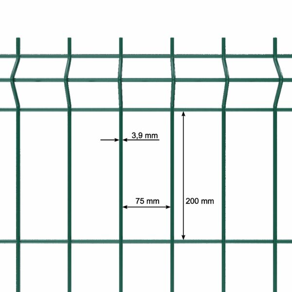 Panel ogrodzeniowy light z drutu fi 3,8/3,9mm i z oczkiem 75x200mm. Solidna tańsza wersja paneli ogrodzeniowych.